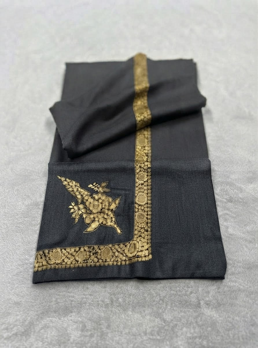 Luxury Arabic Shemagh with Gold Tilla Embroidery