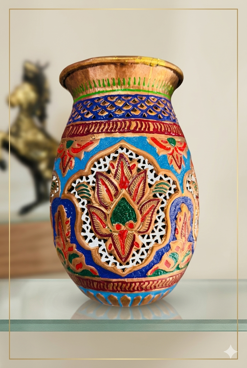 Swaticrafts Handcrafted Copper Vase