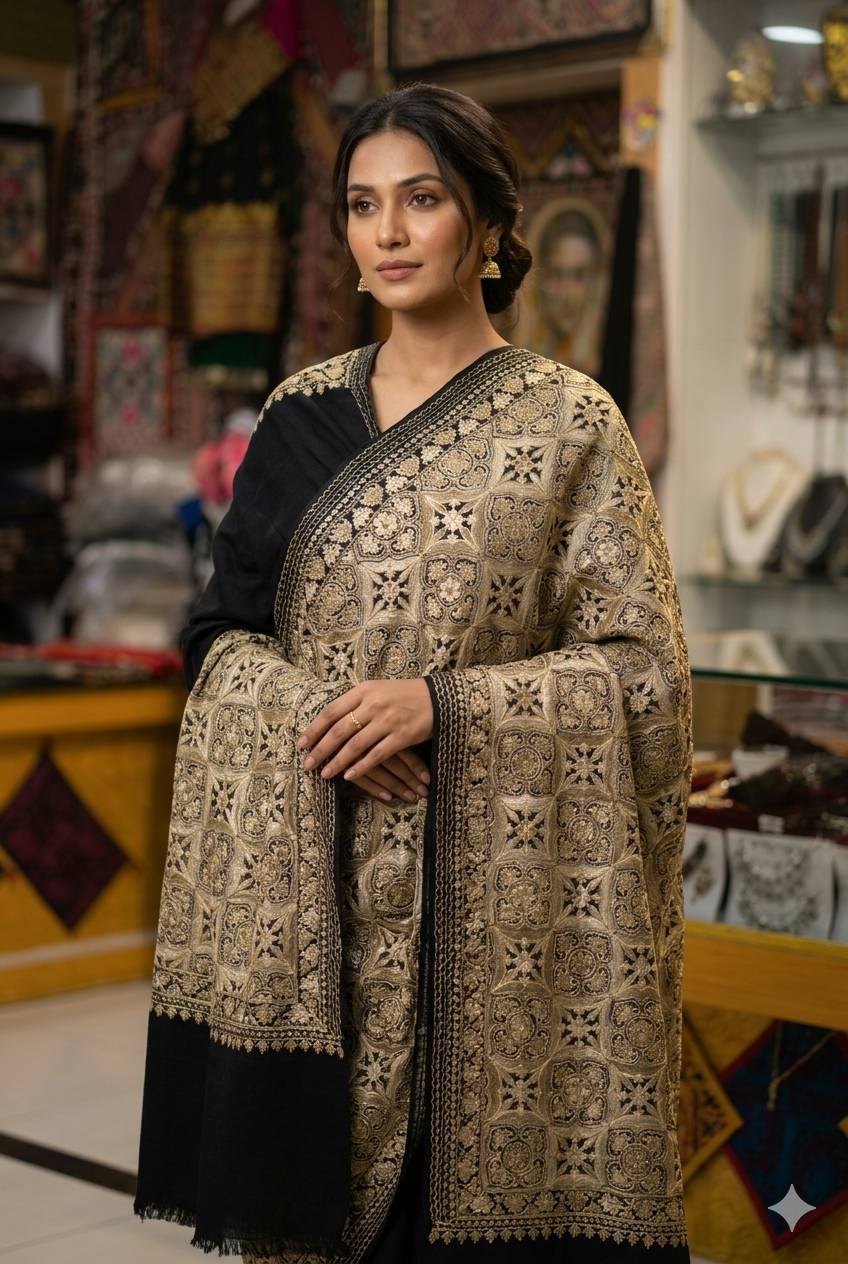 Heritage Zari Pashmina Shawl
