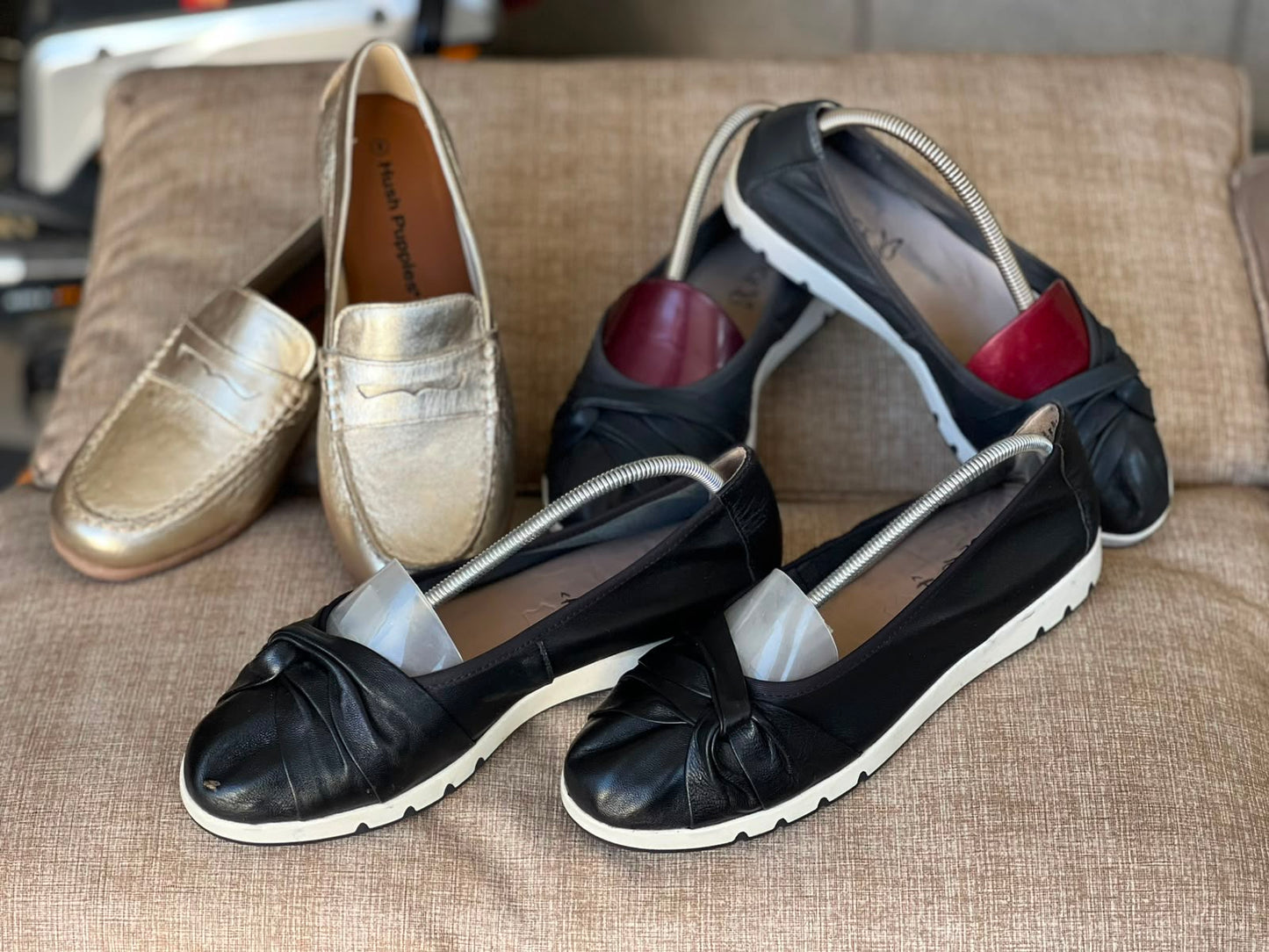 Elegant Women’s Metallic Loafers – Premium Comfort Footwear