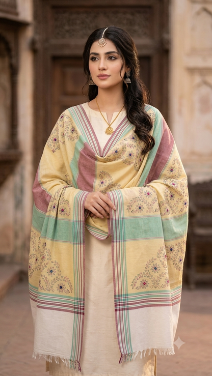 Hand-Embroidered  Summer Shawl