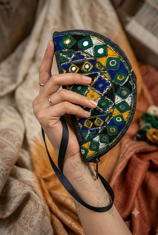 Embroidered Wristlet Clutch