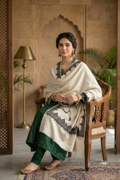 Hand-Embroidered Summer Luxury Shawl