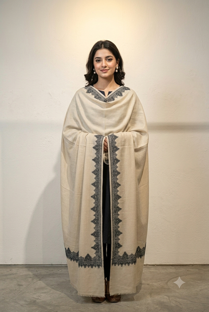 Hand-Embroidered Summer Luxury Shawl
