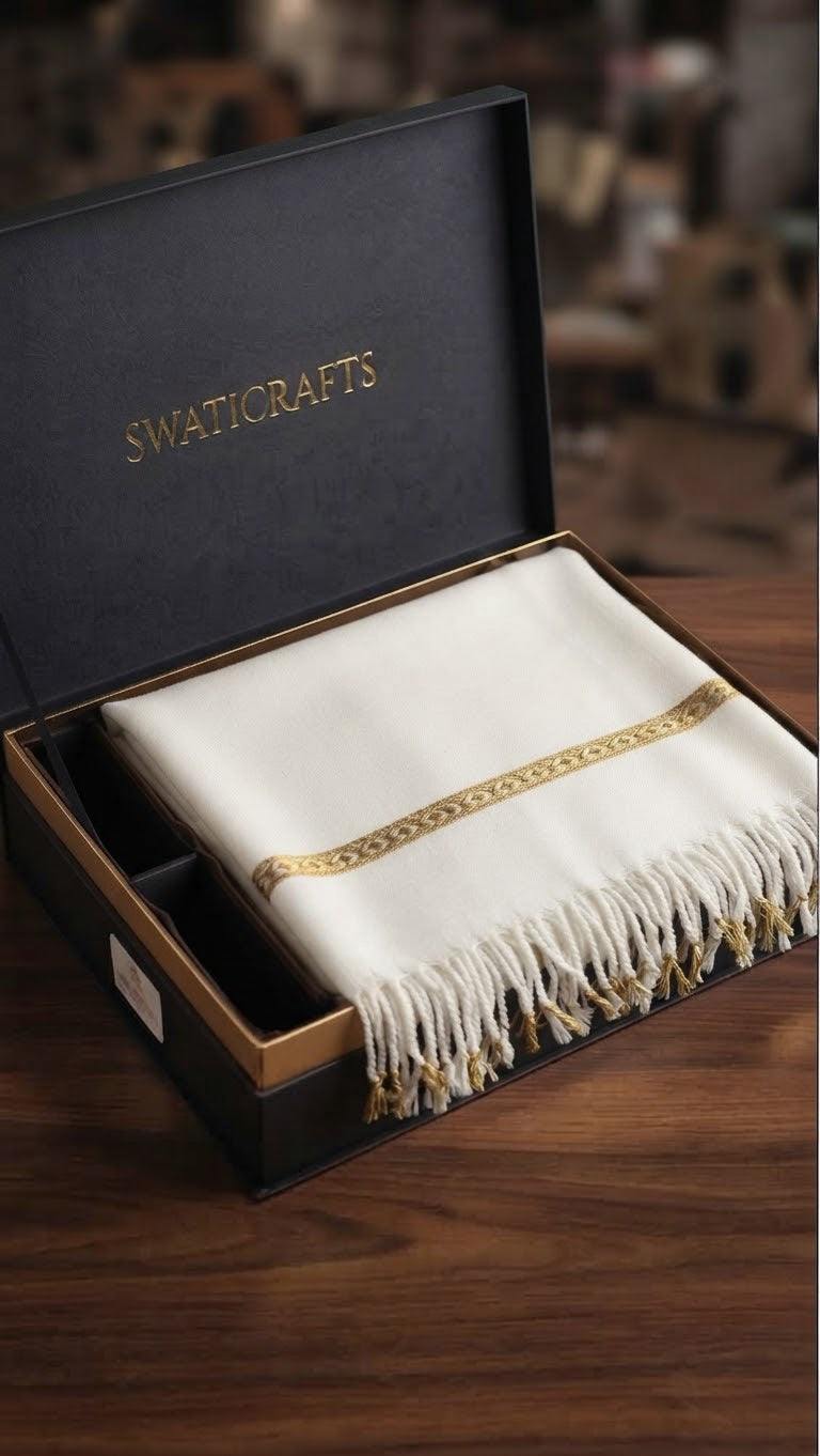Pure Handmade Wool Shawl — SwatiCrafts