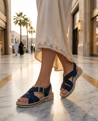 Ultimate Everyday Comfort: Black Flatform Sandals