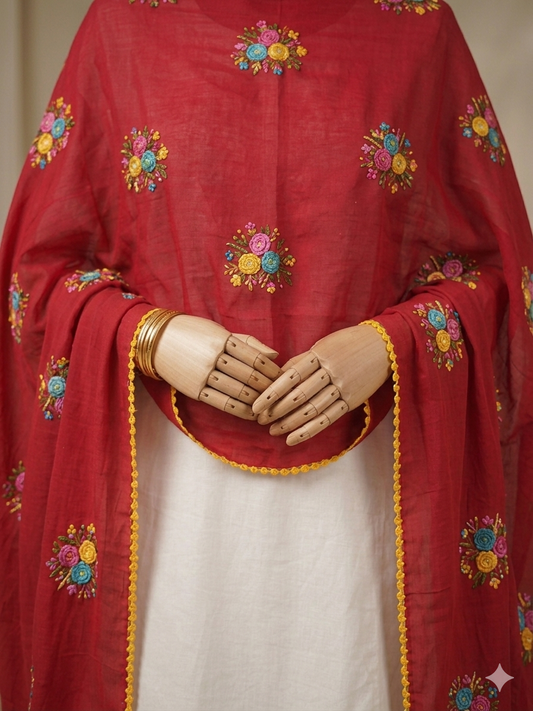 Swaticrafts Heritage Collection: Lightweight Embroidered Summer Shawl