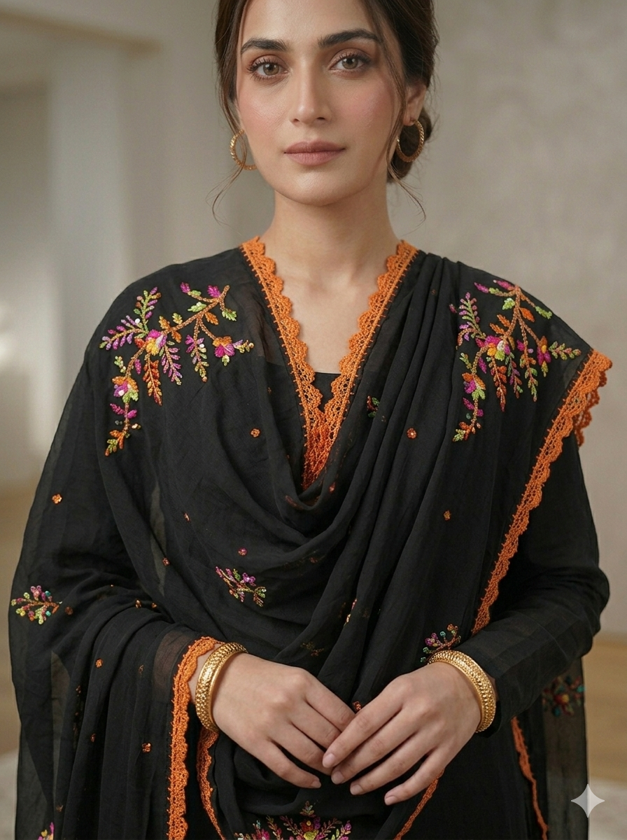 Swaticrafts Exquisite Floral Embroidery - Summer Special Edition