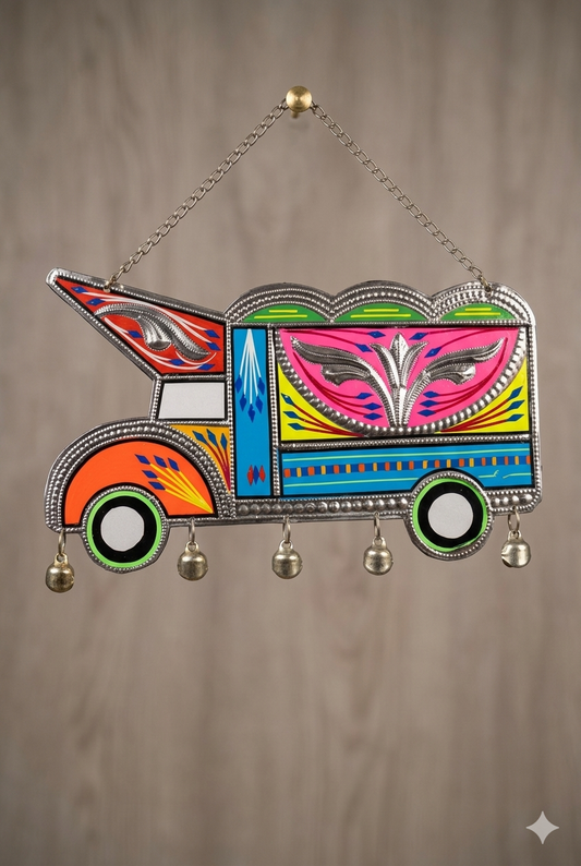 Vibrant Pakistani Truck Art Wall Hanging