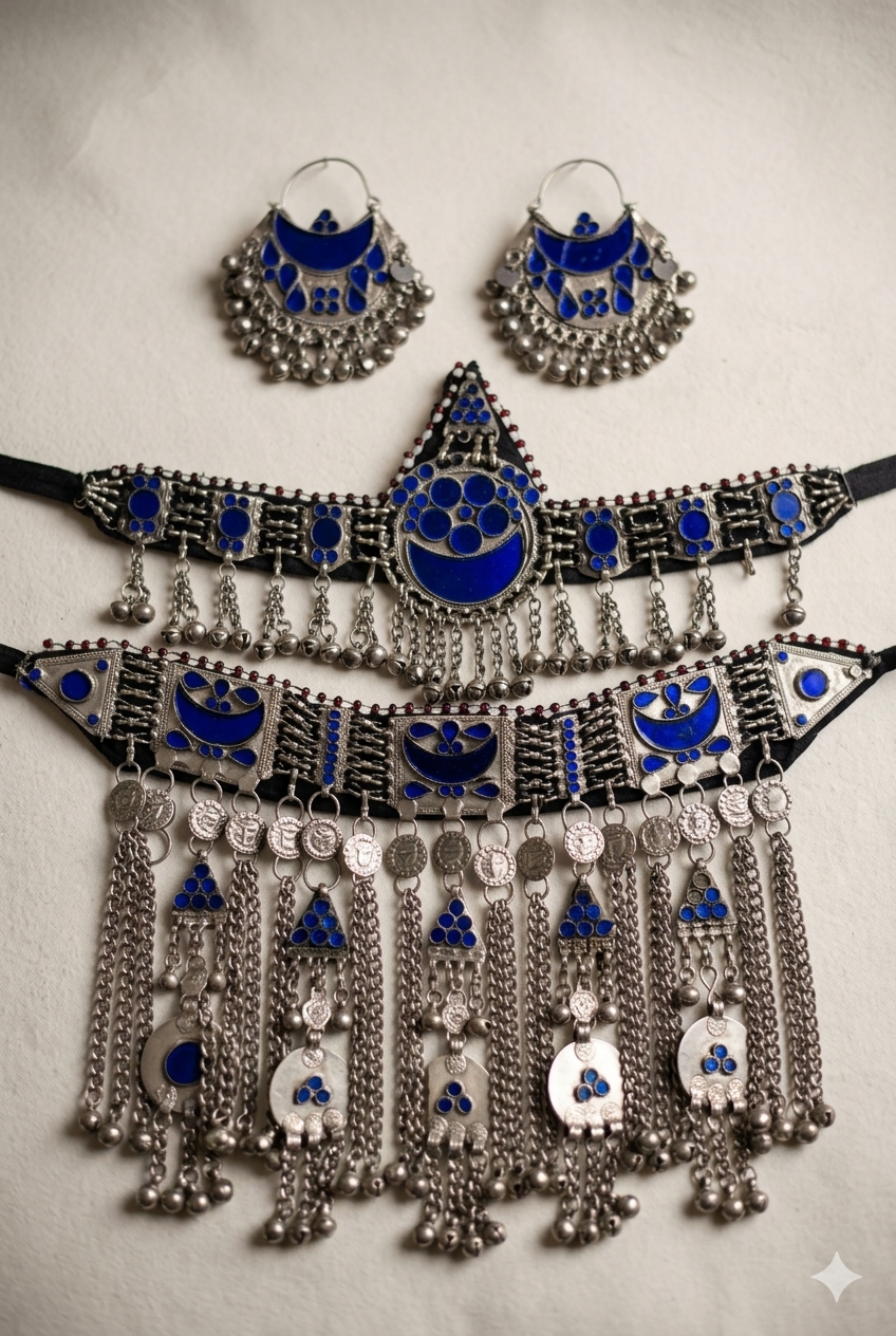 Swaticrafts Afghan Kuchi Tribal Jewelry Set