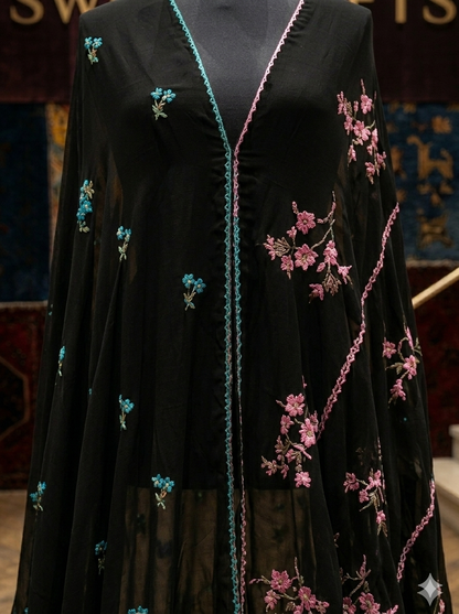 Premium Hand-Embroidered Swiss Lawn Shawl