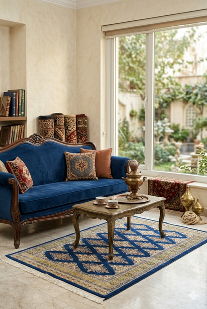 Swaticrafts | Luxurious Handmade Silk-Wool Rug | 3x5 | Medallion Pattern