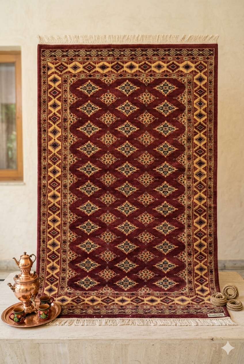 Swaticrafts | Luxurious Handmade Silk-Wool Rug | 3x5 | Medallion Pattern