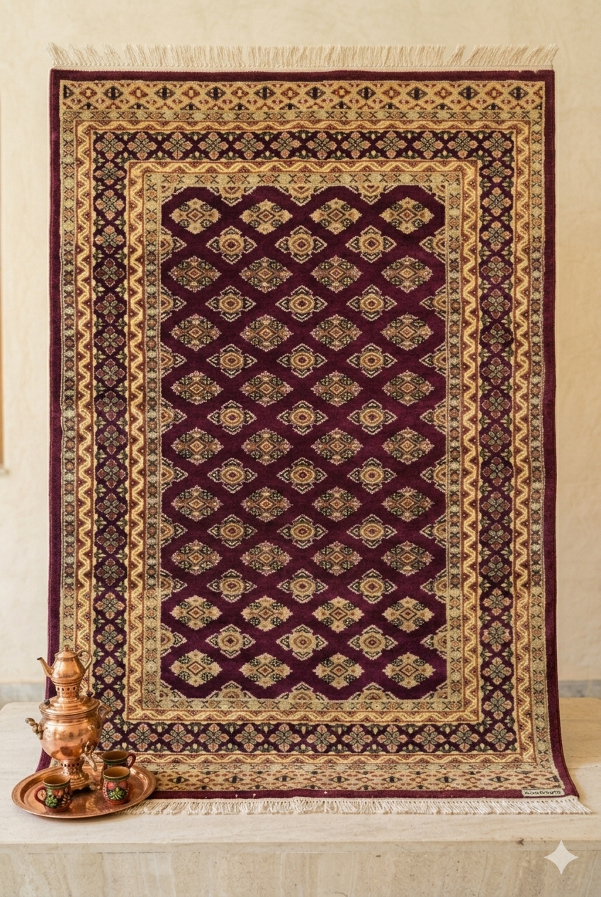 Swaticrafts | Luxurious Handmade Silk-Wool Rug | 6x4 | Medallion Pattern