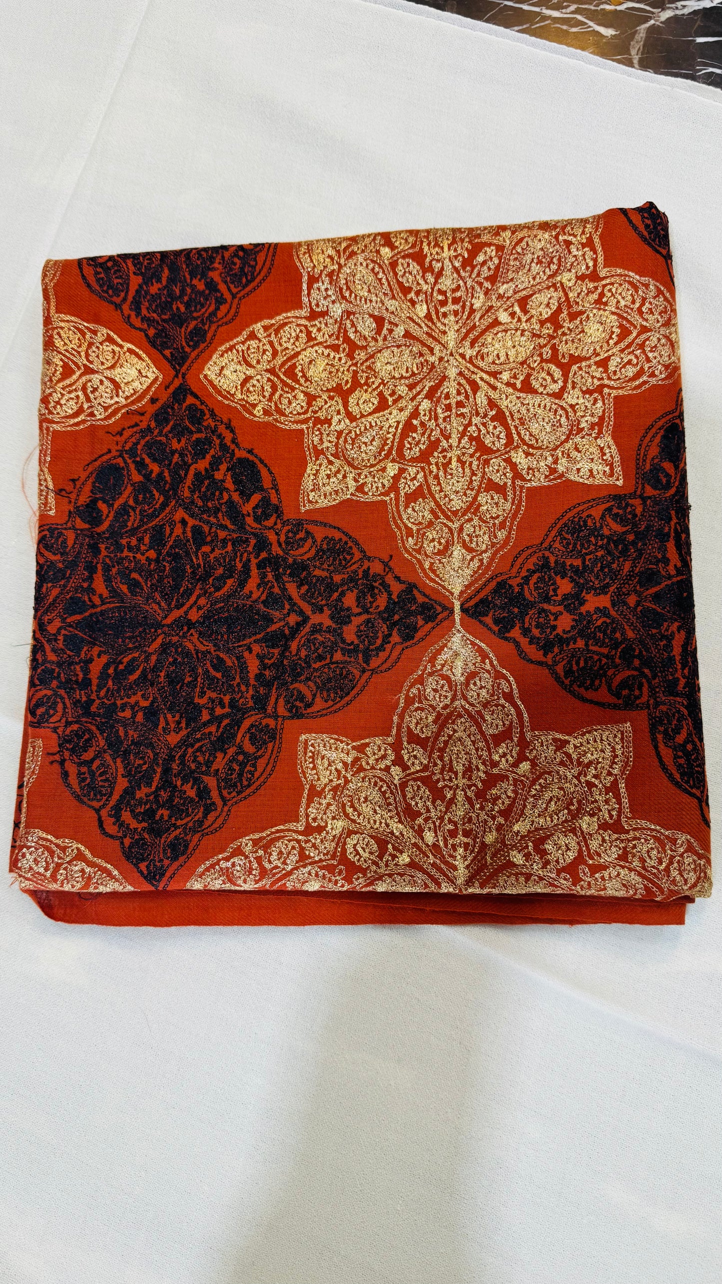 Heritage Gold Zari Pashmina Shawl