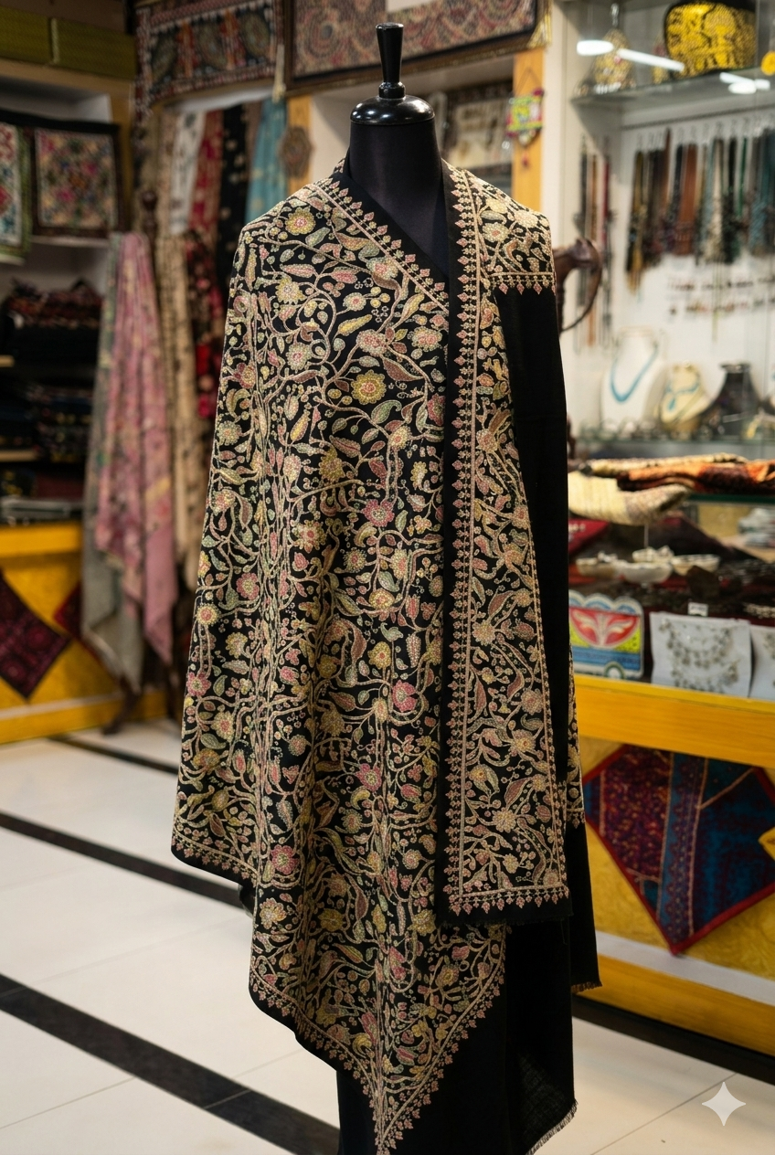 Signature Machine-Woven Pure Pashmina Shawl