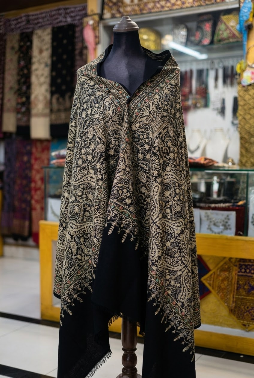 Signature Machine-Woven Pure Pashmina Shawl