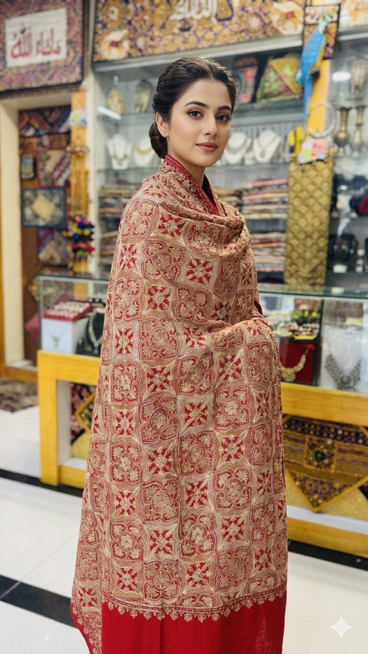 Pure Pashmina and Zaari work shawls