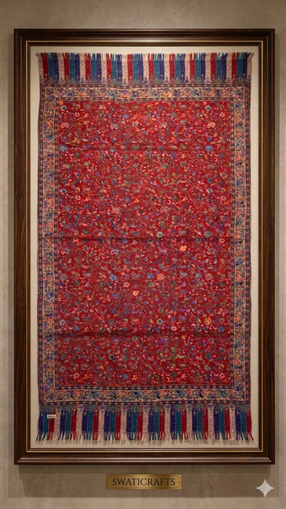 Swaticrafts: Salam Kaddi Hand-Woven Traditional Kashmiri Pashmina Shawl