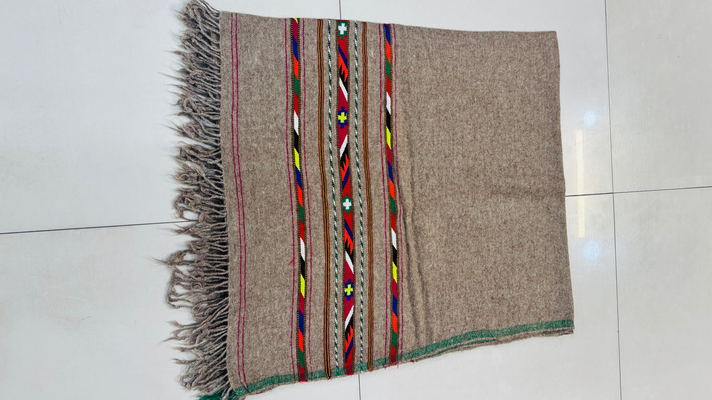 Swaticrafts Signature Lohi – Traditional Handcrafted Men’s Wool Shawl
