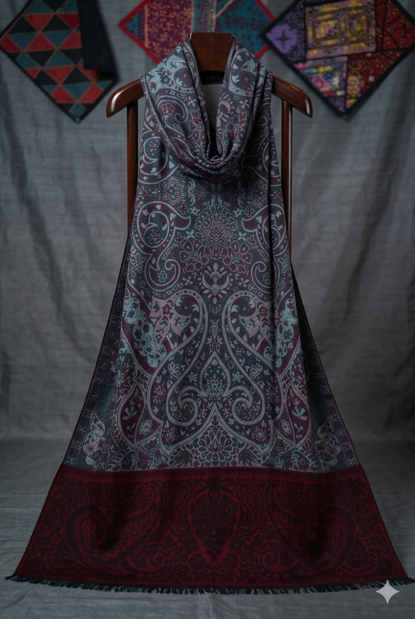 Printed Jamawear Wool Shawl