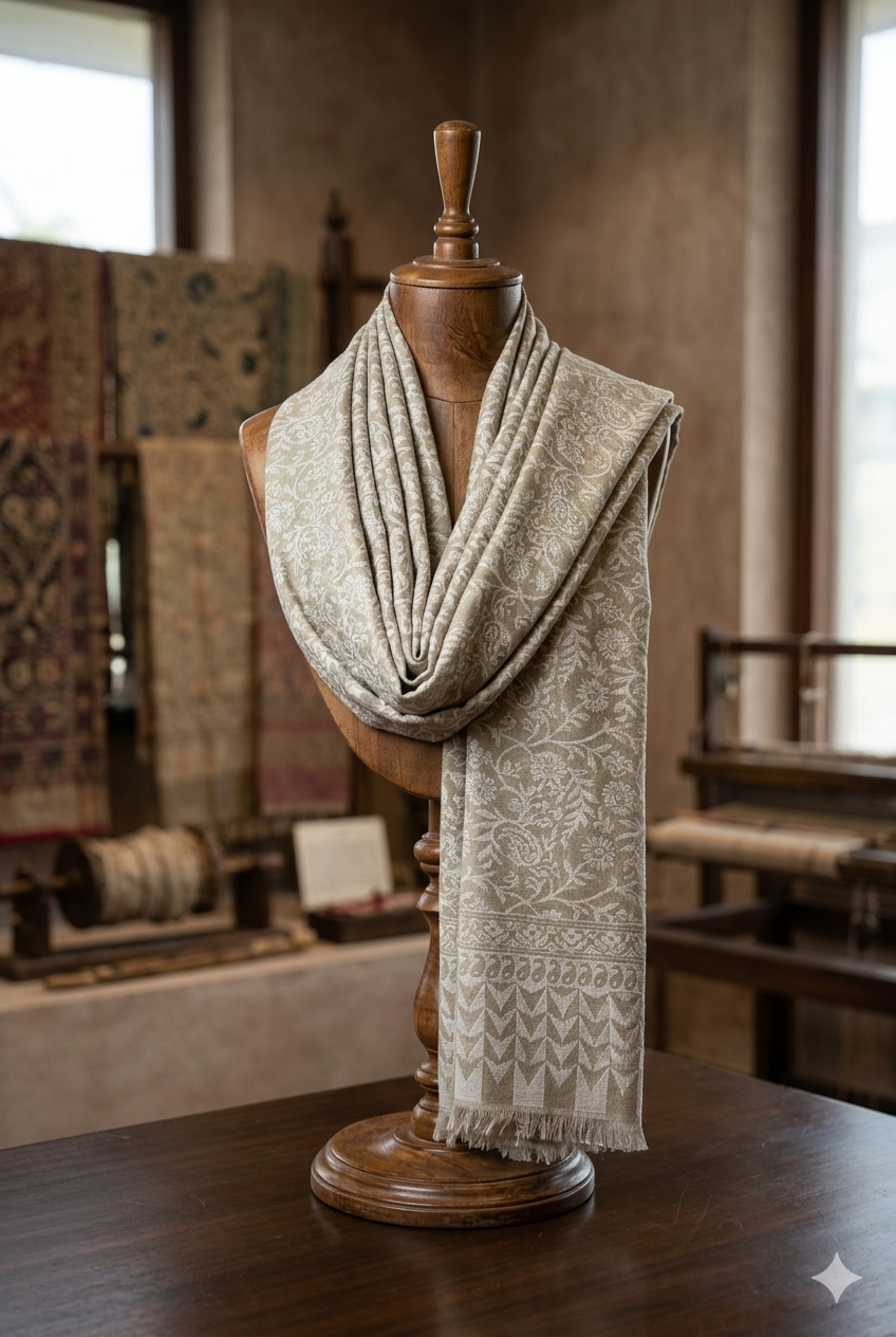 Printed Jamawear Wool Shawl