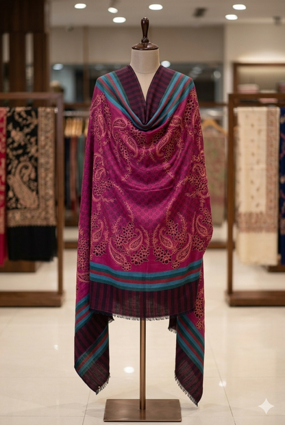 Printed Jamawear Wool Shawl