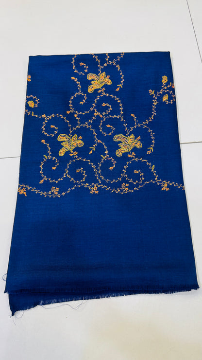 Heritage Bloom: Hand-Embroidered  Pashmina Shawl