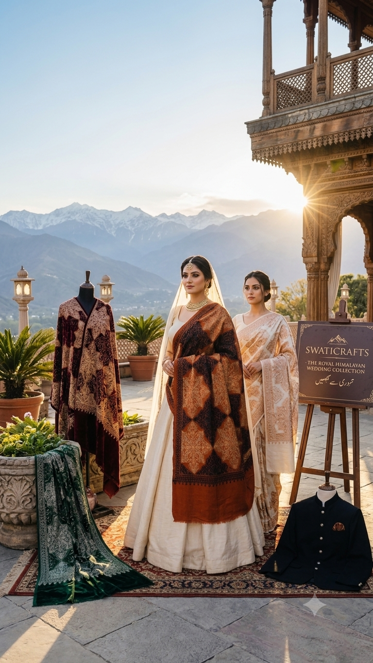 Heritage Gold Zari Pashmina Shawl