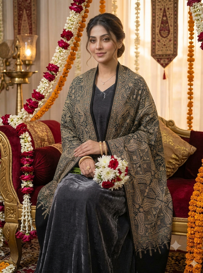 Signature Machine-Woven Pure Pashmina Shawl