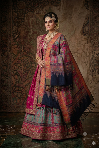 The Masterpiece: Authentic Kashmiri-Style Kani Silk Shawl