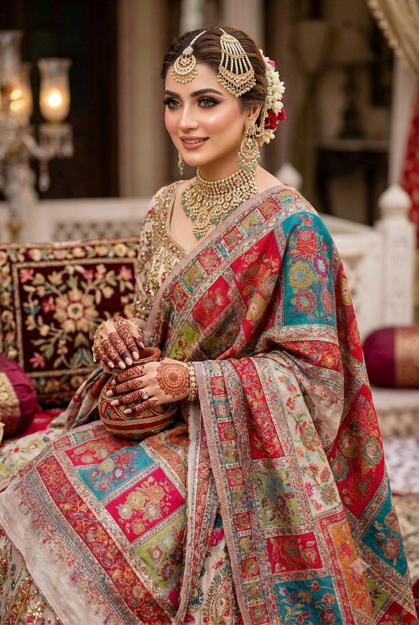 The Masterpiece: Authentic Kashmiri-Style Kani Silk Shawl