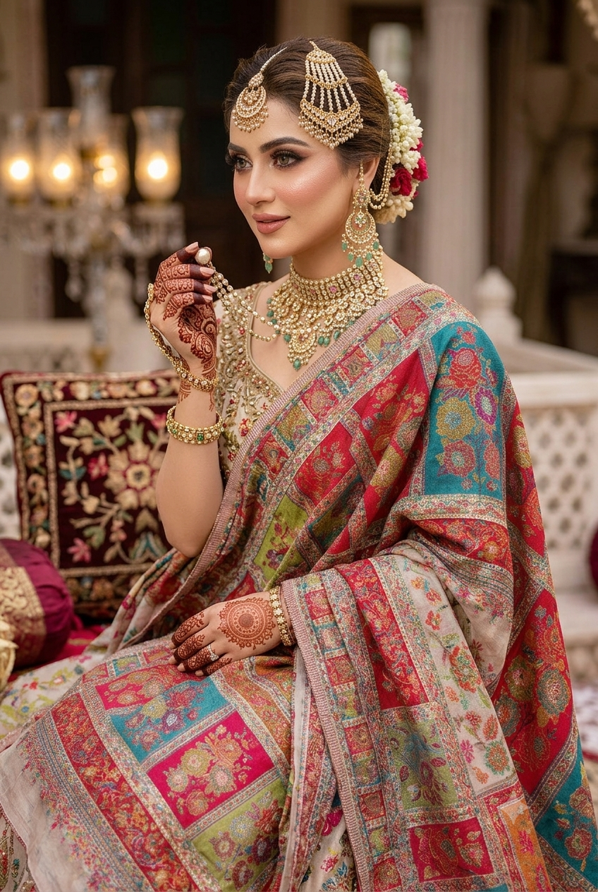 The Masterpiece: Authentic Kashmiri-Style Kani Silk Shawl