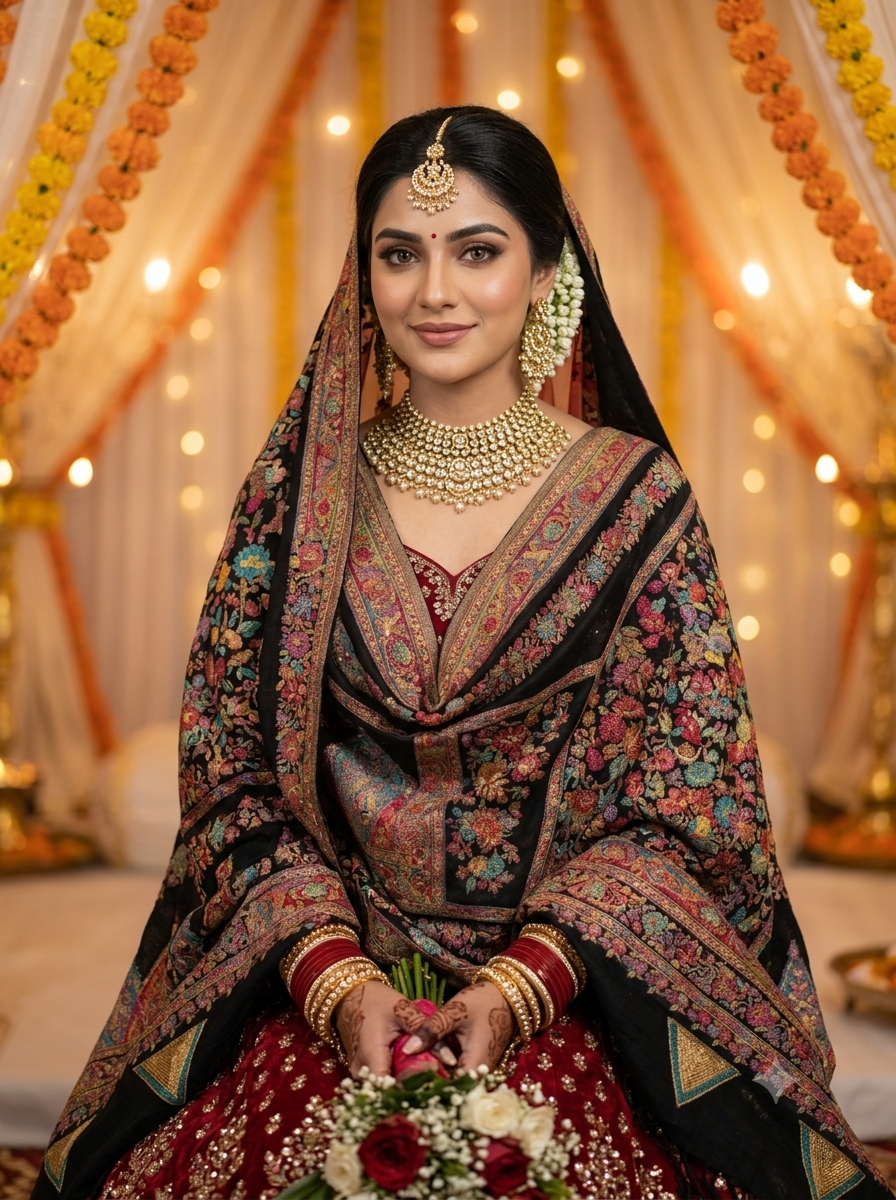 The Masterpiece: Authentic Kashmiri-Style Kani Silk Shawl