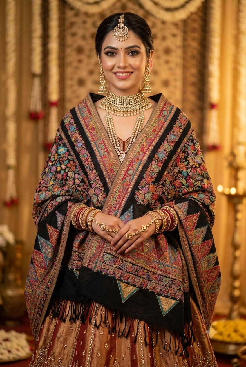 The Masterpiece: Authentic Kashmiri-Style Kani Silk Shawl